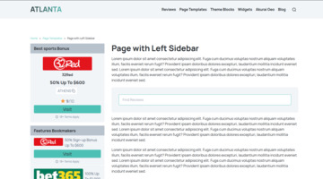 Page with Left Sidebar