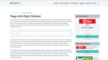 Page with Right Sidebar